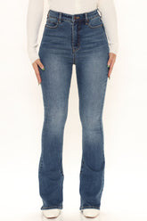 Hometown Babe Smoothing Stretch Bootcut Jeans - Medium Blue Wash Ins Street